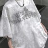 Cool White O Neck Tie Dye Plus Size Cotton Men T Shirts Summer