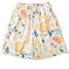 Cozy Apricot Print Pockets Cotton Summer Mens Shorts