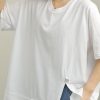 DIY White O-Neck Cotton Summer T Shirts
