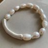 DIY White Sterling Silver Pearl Bracelet