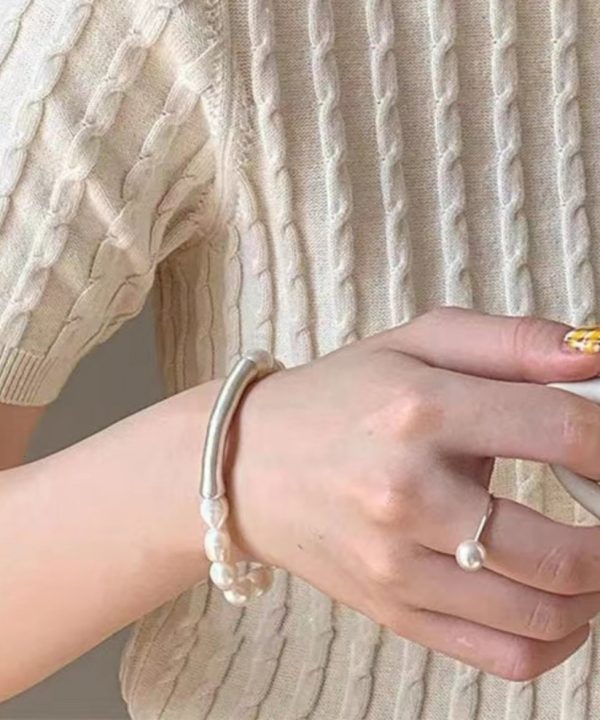 DIY White Sterling Silver Pearl Bracelet - Image 2