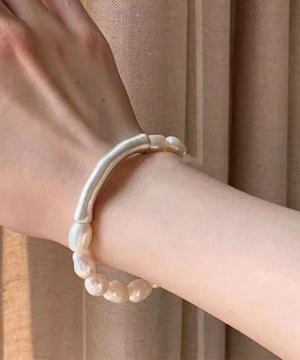DIY White Sterling Silver Pearl Bracelet - Image 4