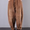 DIY Fall Women Pants Women's Chocolate Photography Corduroy Pockets Trousers