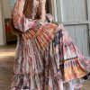 Elegant Brown Faux Suede Waistcoat And Ruffled Dress Two-Piece Set Spring