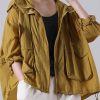 Elegant Yellow Loose UPF 50+ Coat Jacket Hoodie Coat Summer