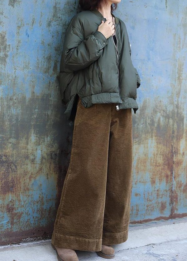 Elegant thick pants khaki Work Outfits wild leg pants - Image 3