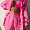 European And American Sexy Rose Beach Vacation Swimwear Set