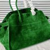 Fashion Green Large Capacity Suede Tote Handbag