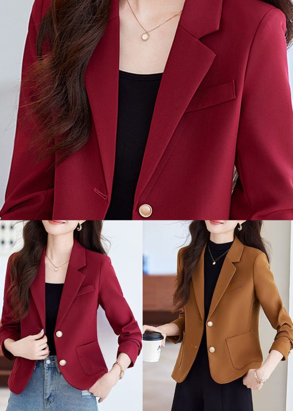 Fashion Mulberry Silm Fit With Pockets Short Jacket Spring - Image 5