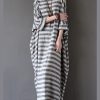 Fashion Stripe Loose Big Size Maxi Size Dresses Plus Sizes Women Clothes