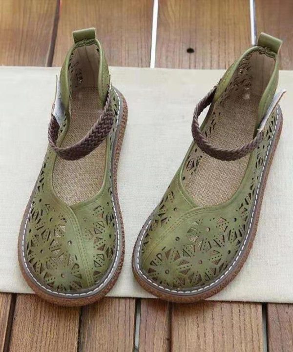 Faux Leather Khaki Water Sandals Buckle Strap best sandals for walking - Image 2