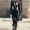 Fine Black Hollow Out Seamless One Piece Workout Suit Gymshark Legging