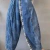 Fine Blue Patchwork fashion denim Pants Spring