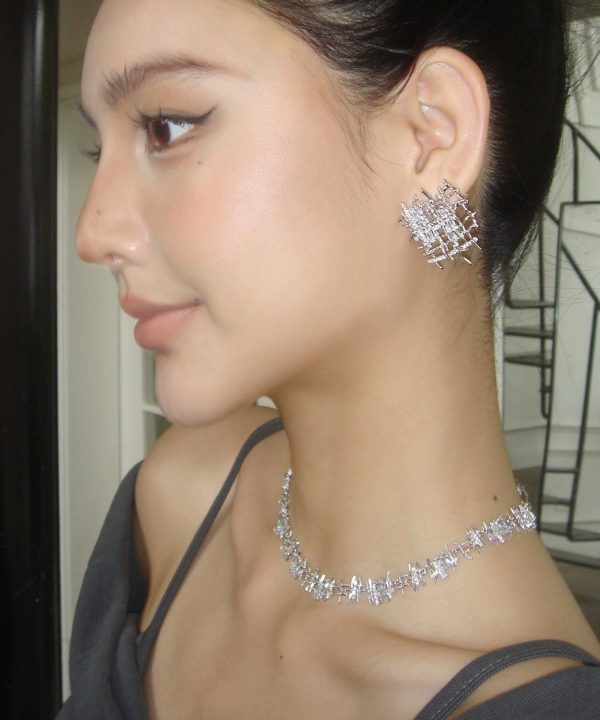 Fine Gold Metal Gem Stone Collar Necklace - Image 4