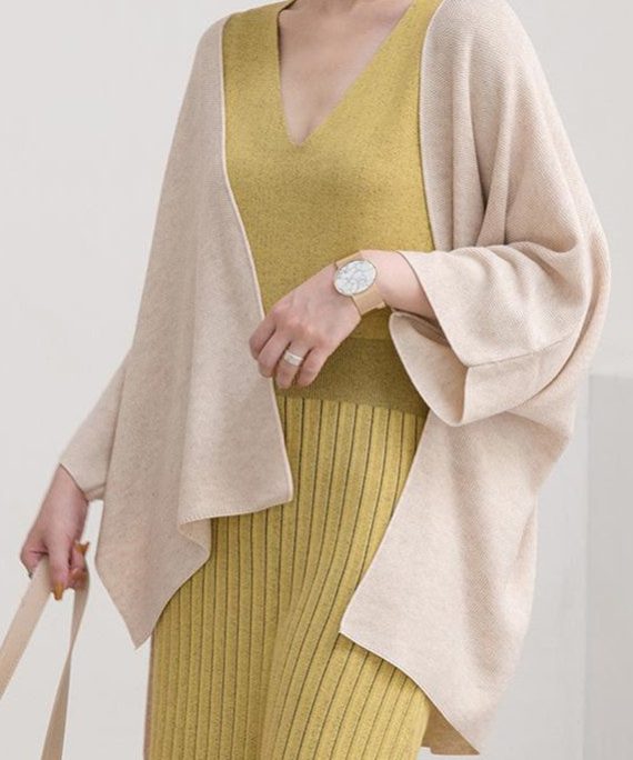Fine nude sweaters casual Three Quarter sleeve knitted blouses 2018 cardigan blouse