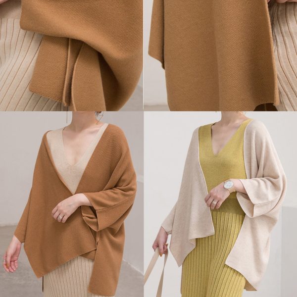 Fine nude sweaters casual Three Quarter sleeve knitted blouses 2018 cardigan blouse - Image 5