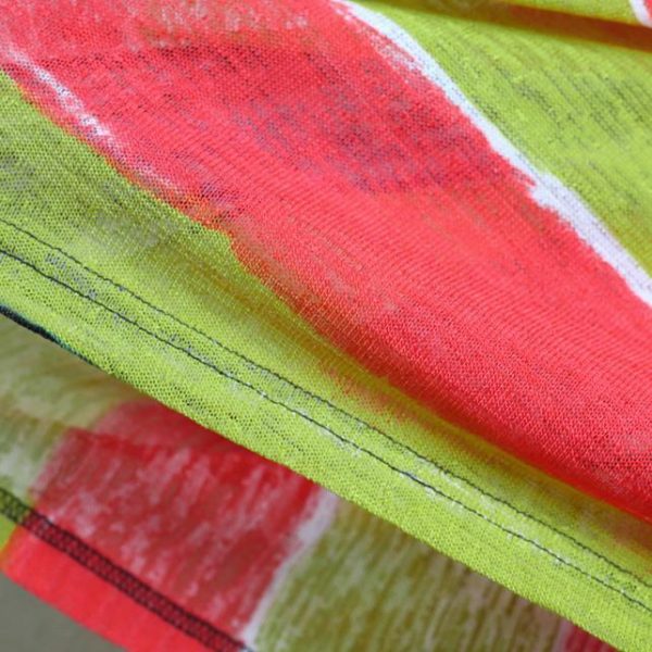 Fine rainbow natural linen dress oversize striped traveling dress Elegant asymmetrical kaftans - Image 5