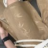 French Khaki Print Side Open Cotton Summer Mens Shorts