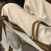 French White Striped Drawstring Cotton Mens Pants Spring