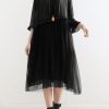 Elegant Black Tull Maxi dresses patchwork chiffon Summer Dresses-Limited Stock