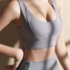 Grey U Neck Solid Gymshark Sports Bra