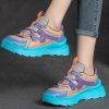 Handmade Blue Lace Up Cowhide Leather Loafers Shoes