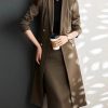 Handmade Brown Double Breast Cotton Trench Coats Spring