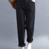 Handmade spring wild trousers oversize black Gifts pockets pants