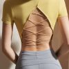 Hot Yellow O-Neck Gymshark Yoga Top