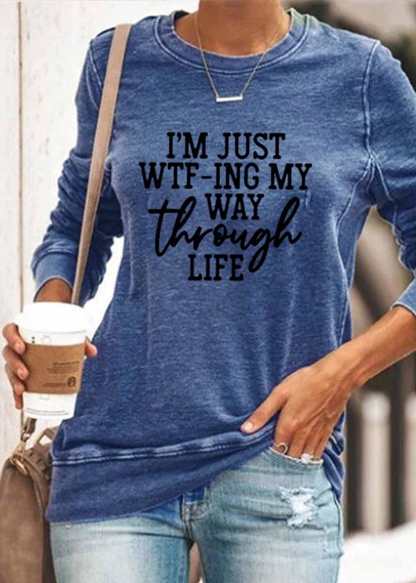 I'M JUST WTF-ING MY WAY THROUGH LIFE' Graphic Hoodies - Image 3