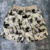 Jacquard Khaki Pockets Elastic Waist Cotton Men Hot Pants Summer