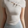 Khaki Hollow Out Button Modal Cotton Yoga Wrap Top