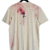 Loose Grey O Neck Tie Dye Cotton Mens Tshirt Summer