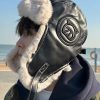 Men's Winter Fuzzy Wool Lined Ear Protection Outdoor Hat