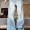 Modern Blue Pockets High Waist Denim Pants Fall