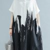 Modern lapel Cotton clothes For Women Work Outfits white Dress