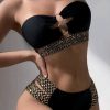 New Black Patchwork Chain Linked Lingerie Sets