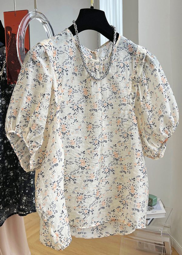 New Black Print Button Cotton Shirt Summer - Image 2