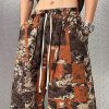 New Brown Pockets Elastic Waist Cotton Mens Shorts Summer