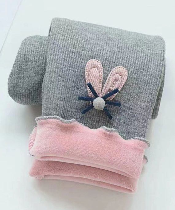 New Grey Elastic Waist Fleece Pants Kids Pants Spring
