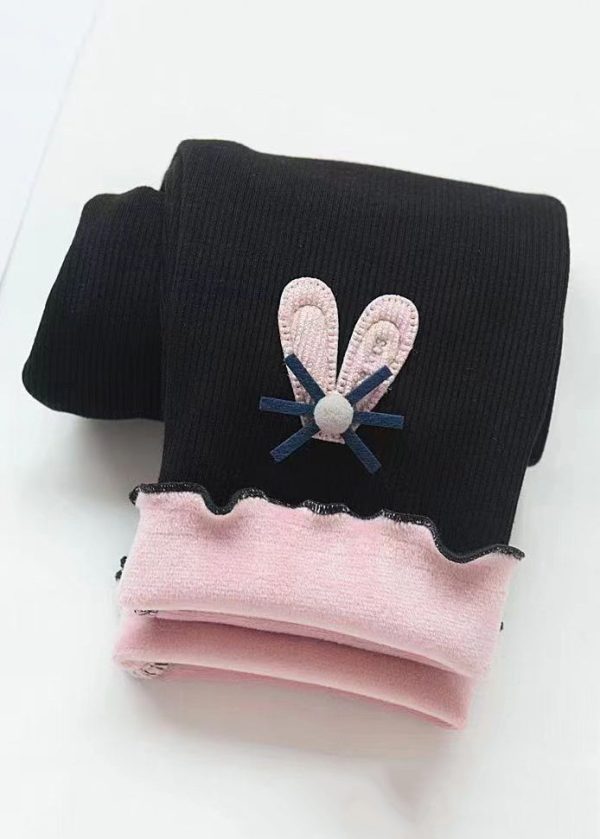 New Grey Elastic Waist Fleece Pants Kids Pants Spring - Image 2