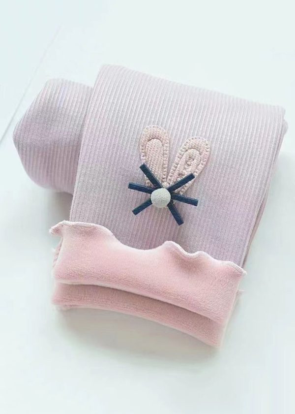 New Grey Elastic Waist Fleece Pants Kids Pants Spring - Image 4