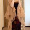 New Khaki Solid Thin Chiffon Cardigans Butterfly Sleeve