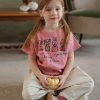 New Pink O-Neck Kids T Shirt Short Sleeve