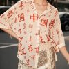 New Retro Chinese Character Chiffon Shirts Spring