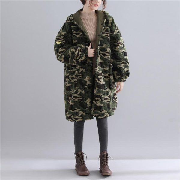 New army green parkas casual hooded jacket Fine pockets outwear - Image 2