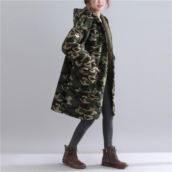 New army green parkas casual hooded jacket Fine pockets outwear - Image 3