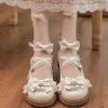 Original Japanese White Bow Cross Strap Princess Loli Shoes