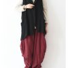 Oversized black linen vests loose linen cardigan sleeveless coats