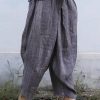 Personality linen casual gray pants loose 2025 autumn pants